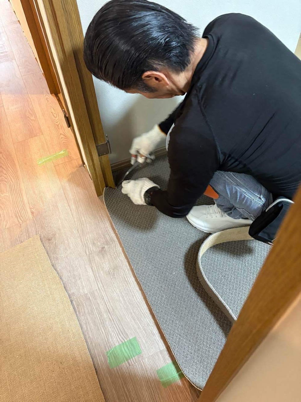 床工事 カーペット貼り