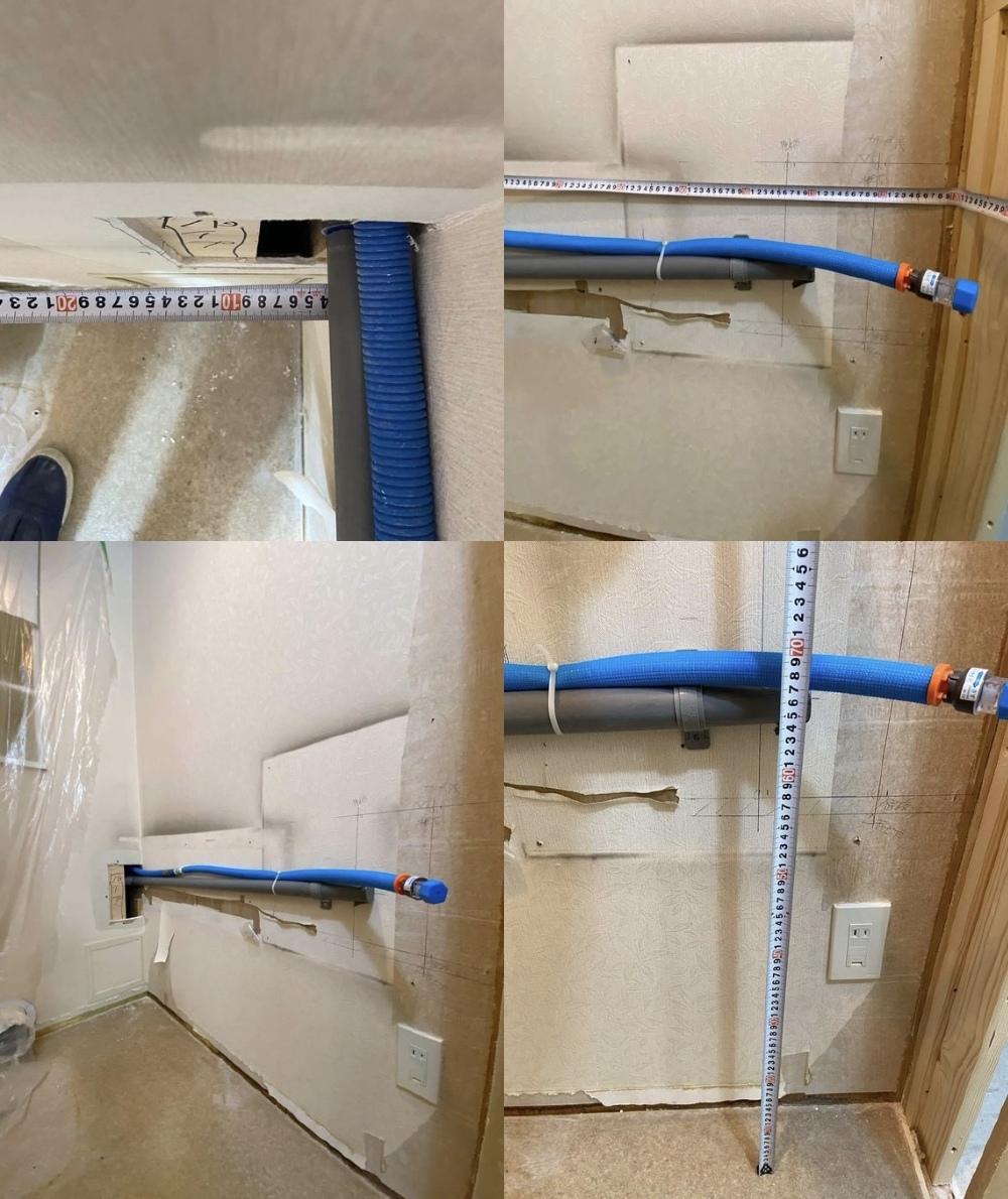 造作手洗い器仕込み工事