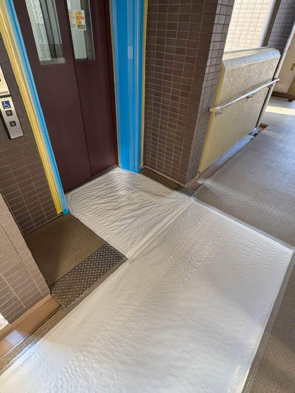 工事スタート！初日の養生