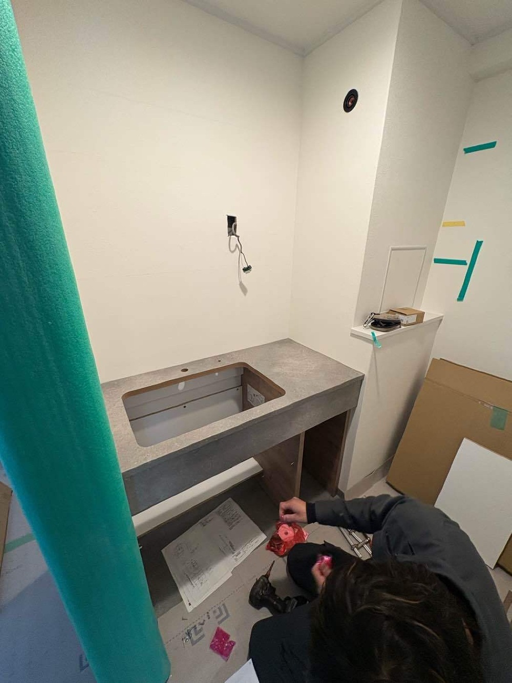 洗面化粧台取り付け