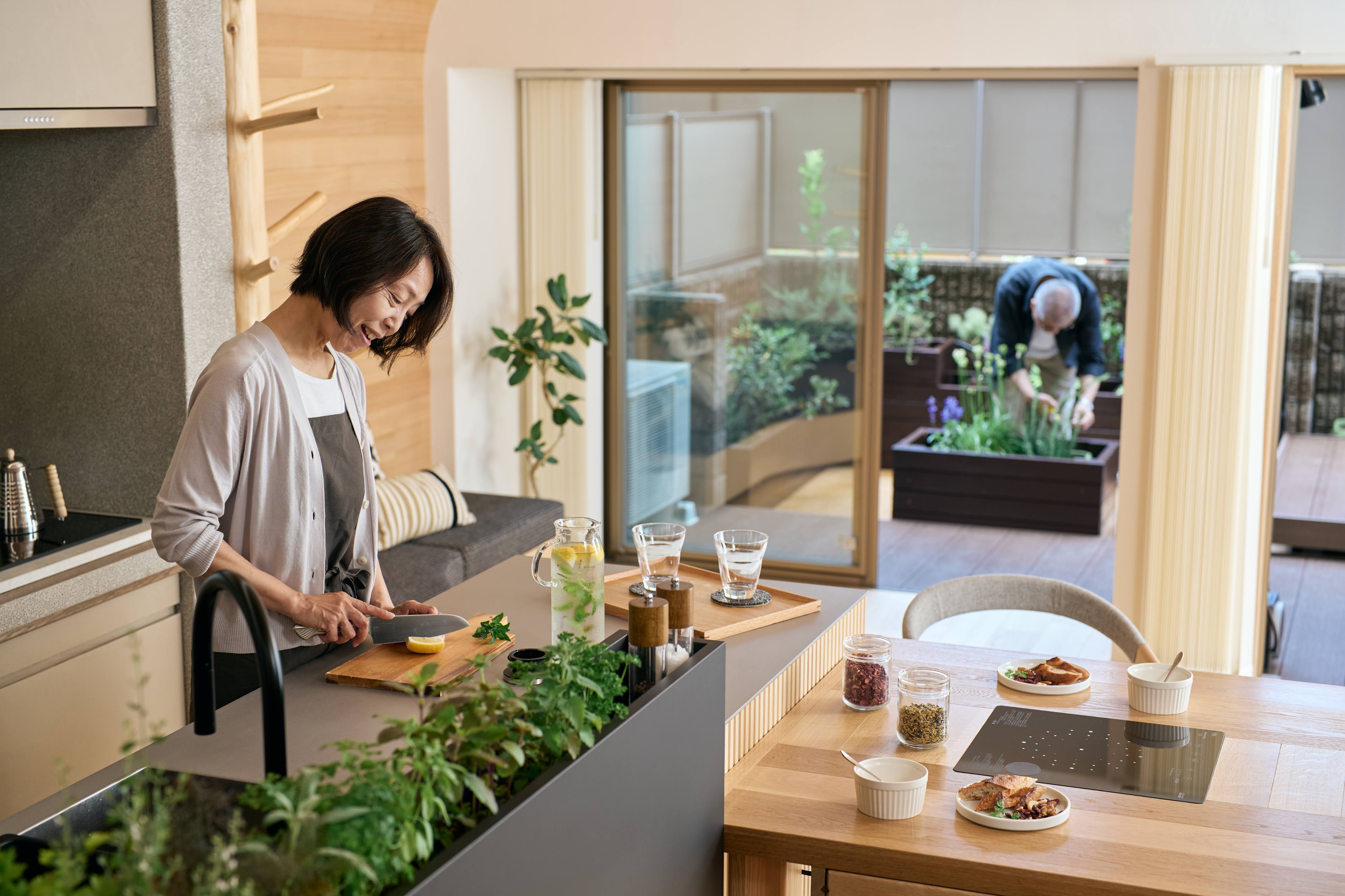 専用庭と内観の美しい対話